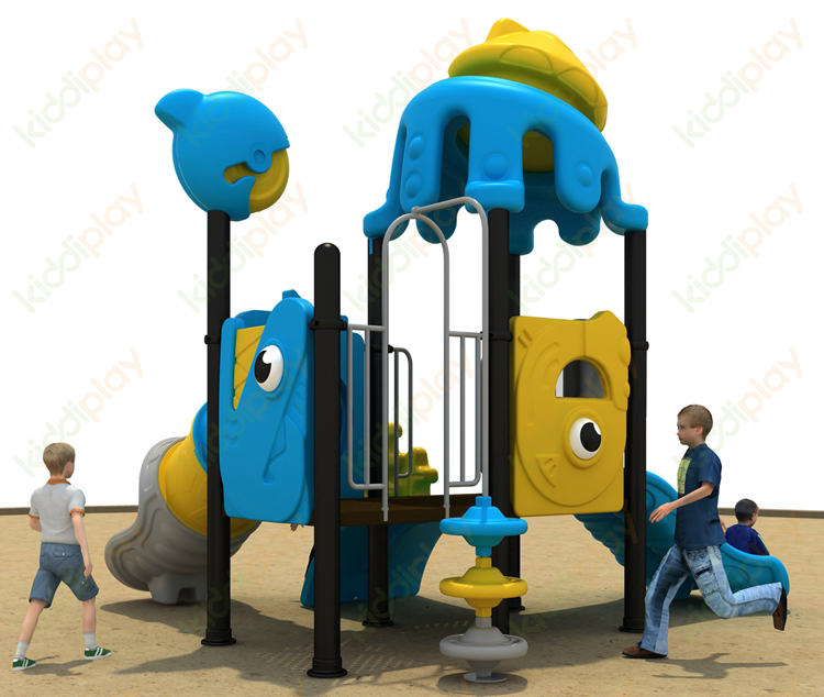 Kids Outdoor Playground Plastic Slide Ocean Series Equipment