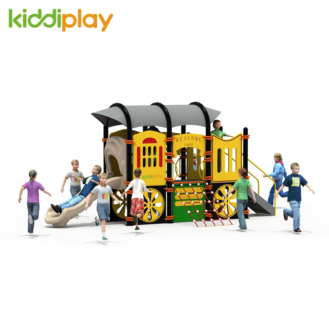 PE Board Newly Designed Car Kids Play Set with Stainless Steel Slide