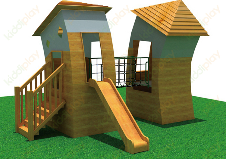 Children Happy Wooden House Series Outdoor Playground for Sale