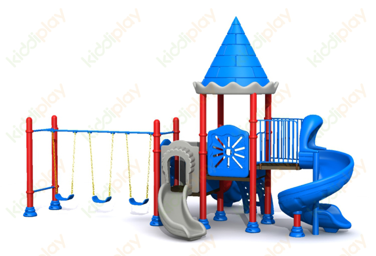 Customized Swing And Slide Kids Castle Series Outdoor Playground 