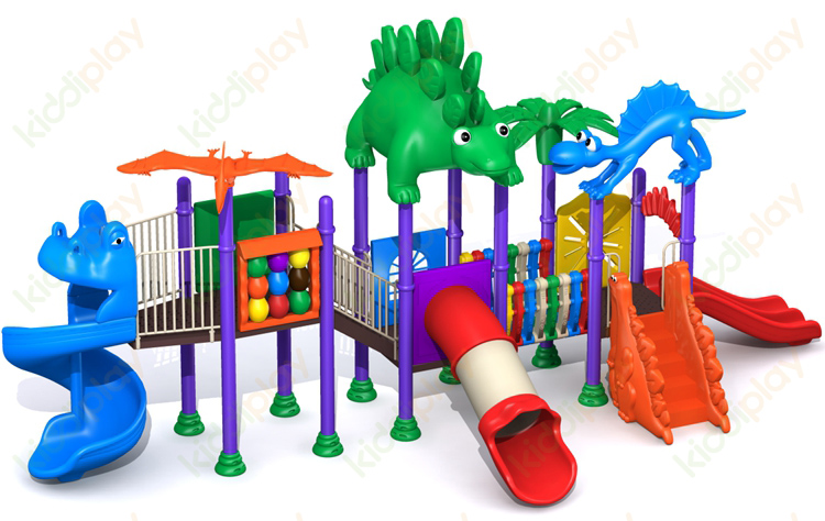 Children Plastic Slide Outdoor Playground Ancient Dinosaur Series