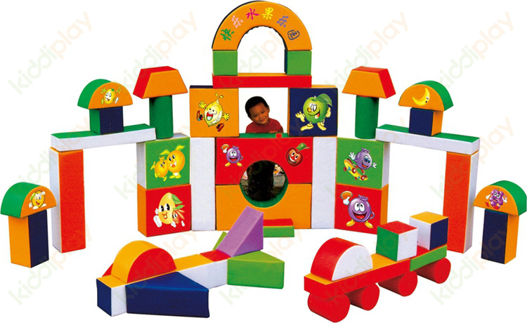 Happy Childhood Indoor Soft Toddler Playground Building Blocks Game 