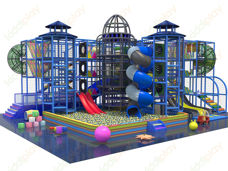 Large Children Slide with Ball Pool Indoor Playground Equipment 