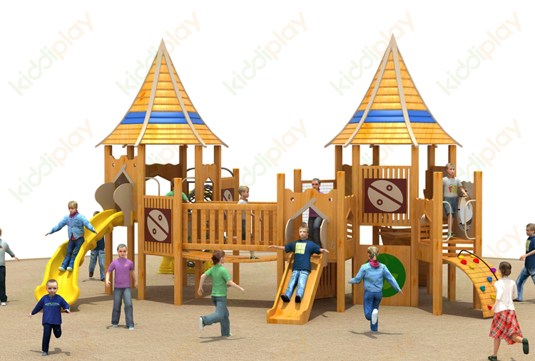 Outdoor EU standard Kindergarten Wooden Series Playground Equipment