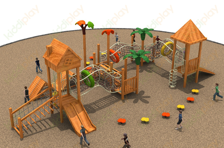Wooden Series Playground Outdoor Kids Game Play Amusement Equipment