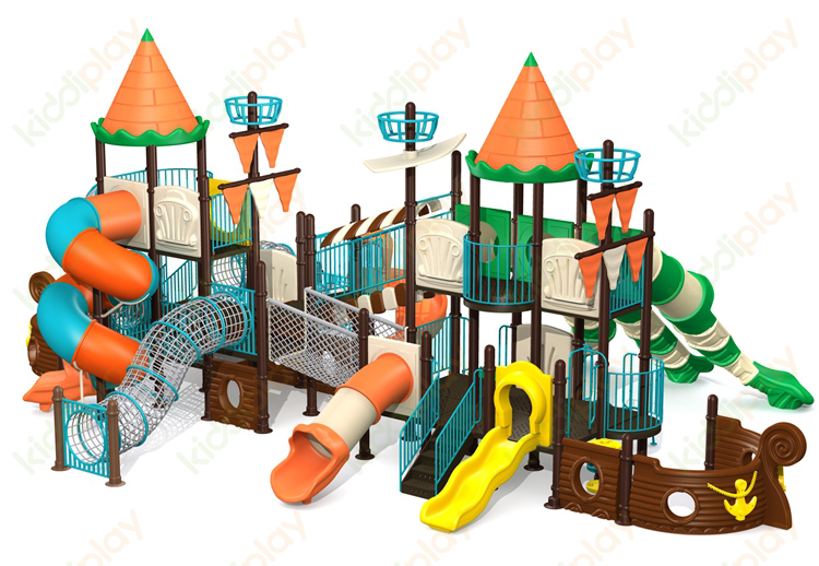 Outdoor New Arrival Fantasy Fisher Pirate Ship Series Multi Function Playground Set