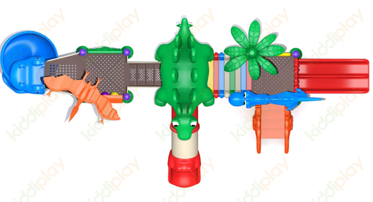 Children Plastic Slide Outdoor Playground Ancient Dinosaur Series