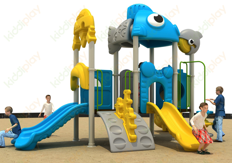 Small Children Park Plastic Ocean Series Slide Outdoor Playground Equipment