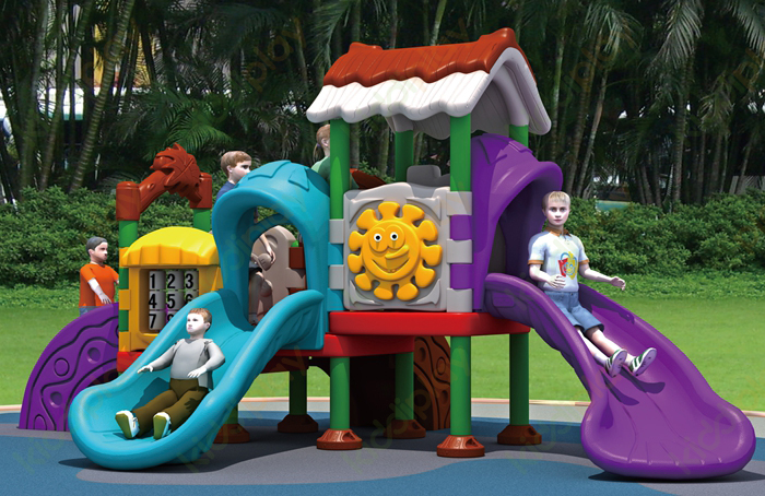 Outdoor Equipment Of New Type With Slide Plastic Series Playground