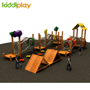 2018 Popular Kids Commercial Fun Gym Wood Outdoor Playground