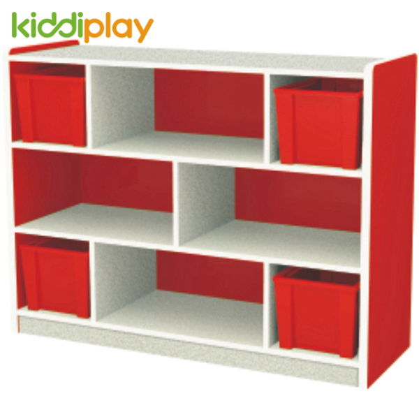 Kindergarten Furniture Multifunctional Red Storage Cabinet