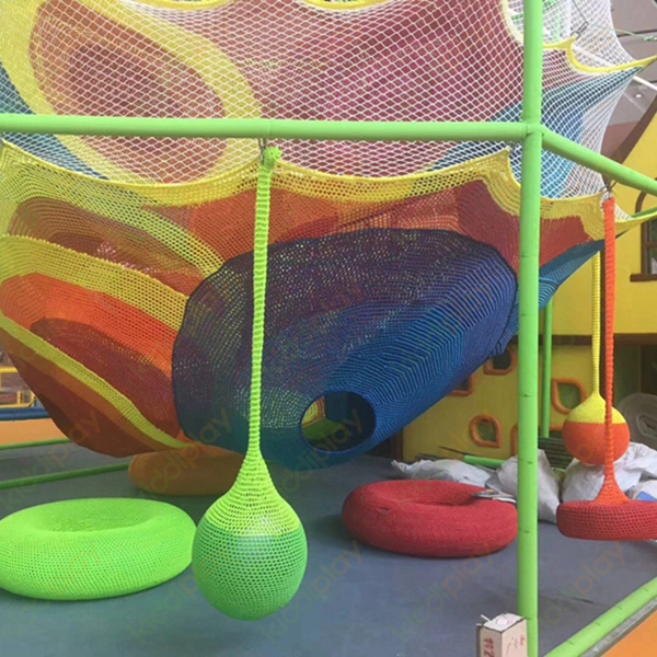 Kids Indoor Soft Play Rainbow Climbing Net