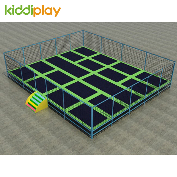 Good Quality Indoor Rectangular Trampolines Park With Nets Play Equipment 