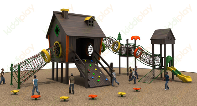 Wooden House Series Climbing Outdoor Playground for Children 