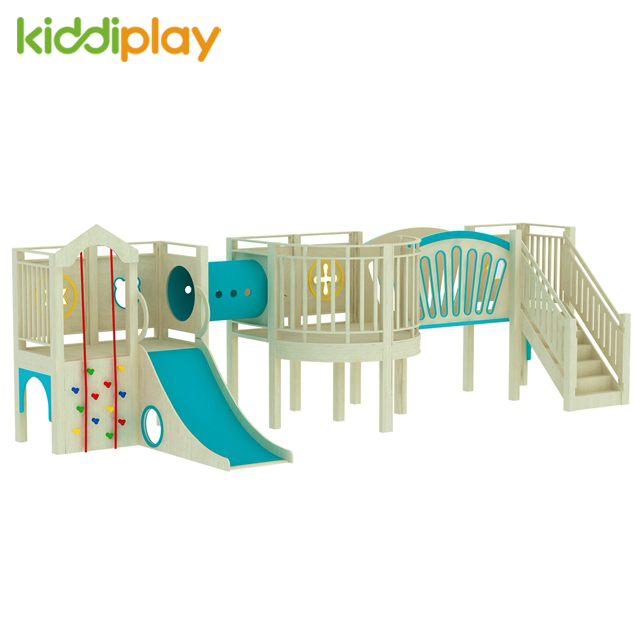 Indoor Birch Play Wood Slide for Kids Play