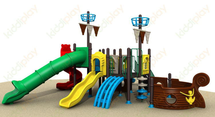 Wholesale New Kids Playground Equipment Outdoor Slide Toy Pirate Ship Series