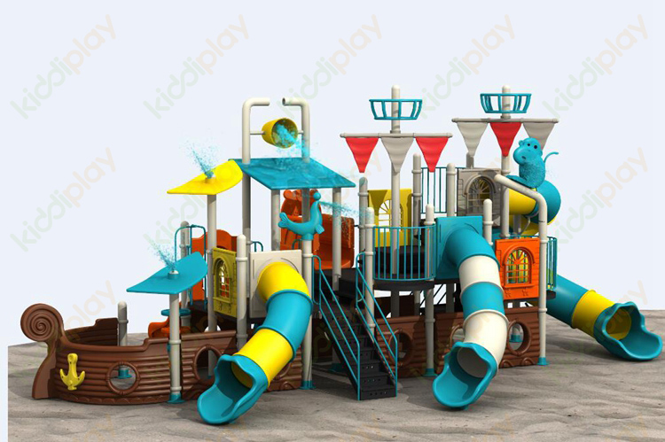 Commercial Kids Plastic Slide Outdoor Water Series Playground Equipment