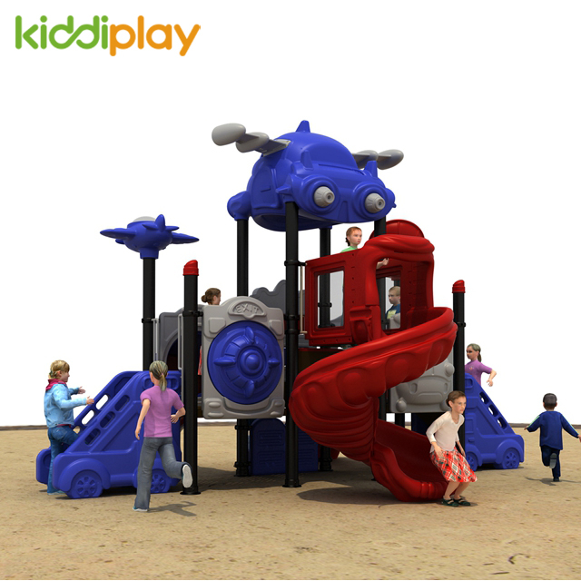 Children Outdoor Playground Amusement Equipment Big Slides Airport Series for Sale