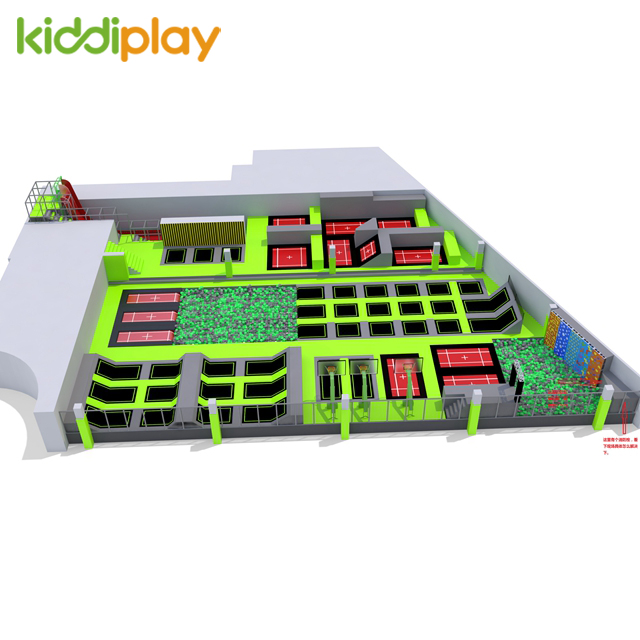 Adults Trampoline with Climbing Wall Kids Sport Indoor Trampoline Park