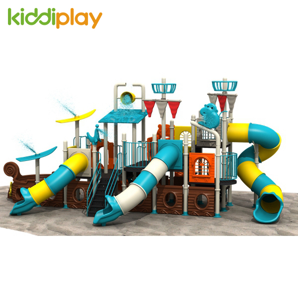 Commercial Kids Plastic Slide Outdoor Water Series Playground Equipment