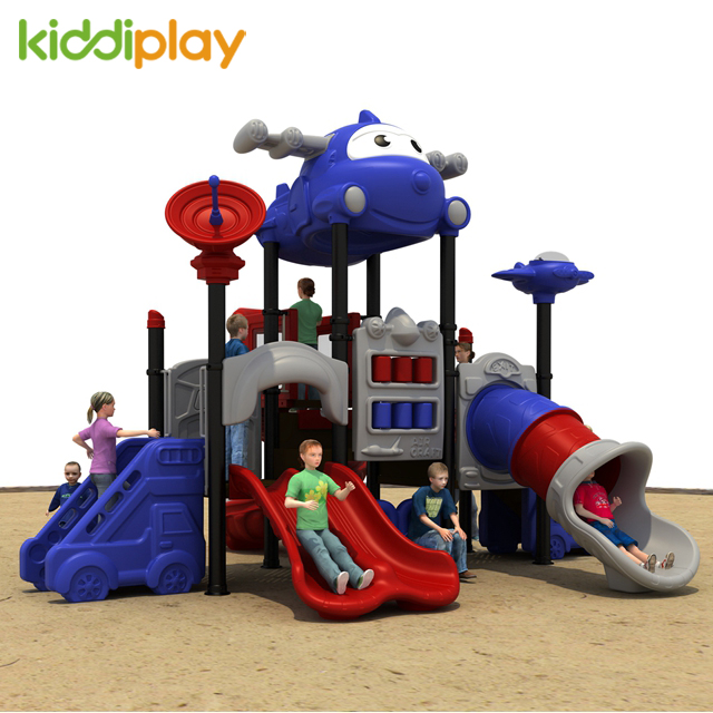 Children Outdoor Playground Amusement Equipment Big Slides Airport Series for Sale