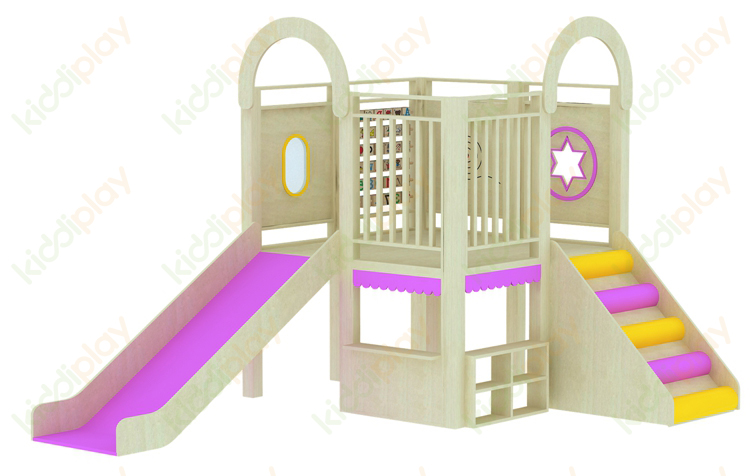 Wooden Outdoor Playground Equipment Slide Indoor Playhouse in China Factory