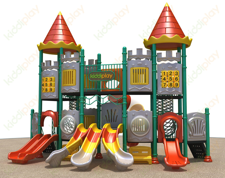 Plastic Playhouse with Slides Center Castle Series Preschool Toys Outdoor Playground Amusement Park