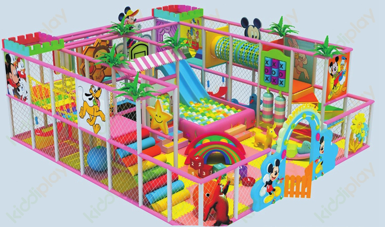 Indoor Colorful Castle Playground For Kids Equipment 