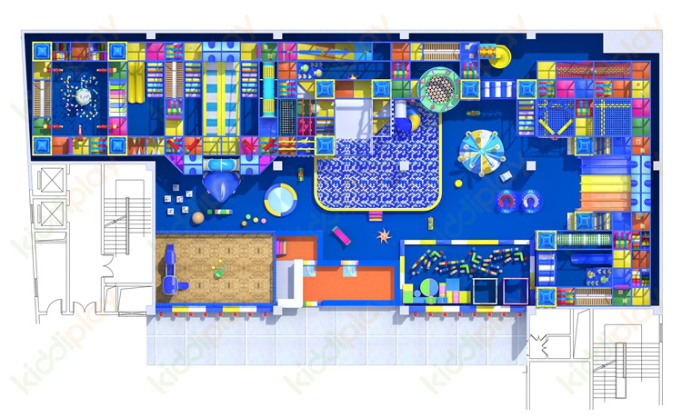 Blue Sea Kids Indoor Play Places With Large Area Equipment