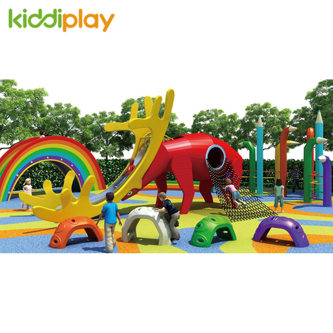 Kids Wooden Series Outdoor Playground Multi Functional Combination Equipment