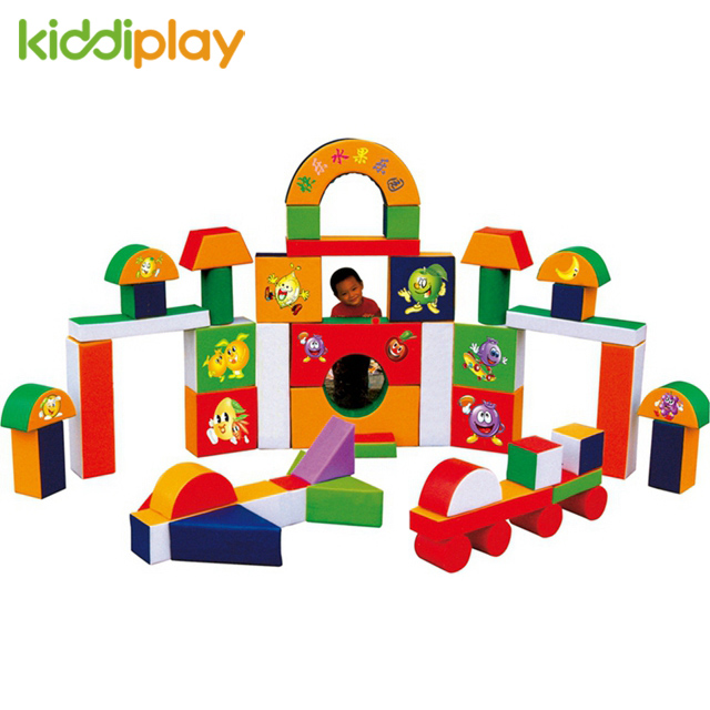 Happy Childhood Indoor Soft Toddler Playground Building Blocks Game 