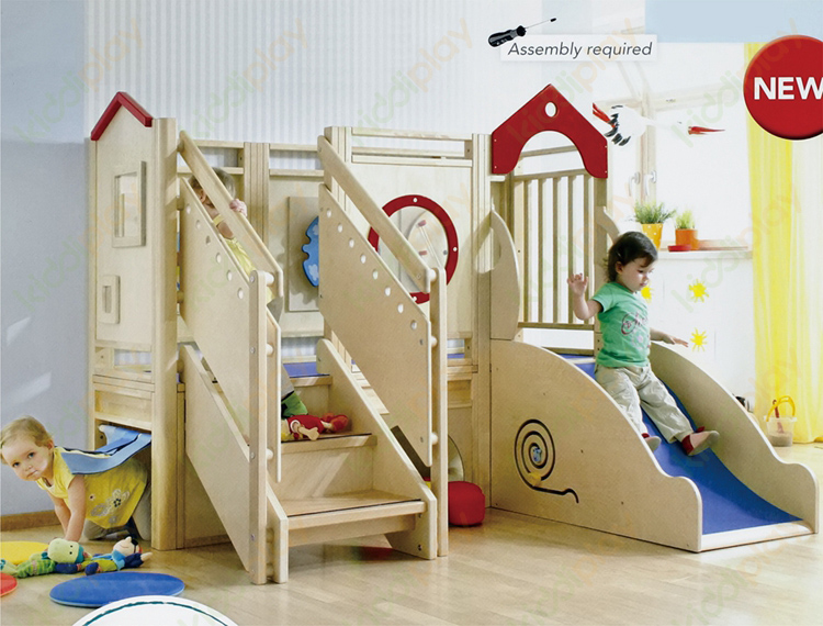 Indoor Soft Furniture Wood Baby Soft Playground Hub for Kindergarten