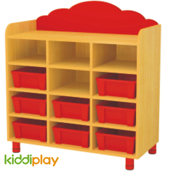 Kindergarten Furniture Kid Toy Storage Cabinet With Box