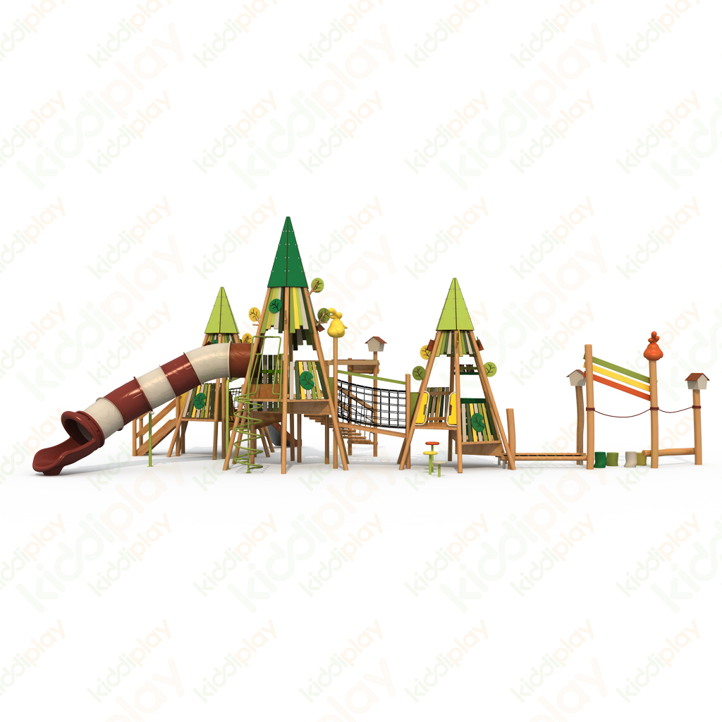 Professional made china supplier outdoor playground kids funny park slide wood playground