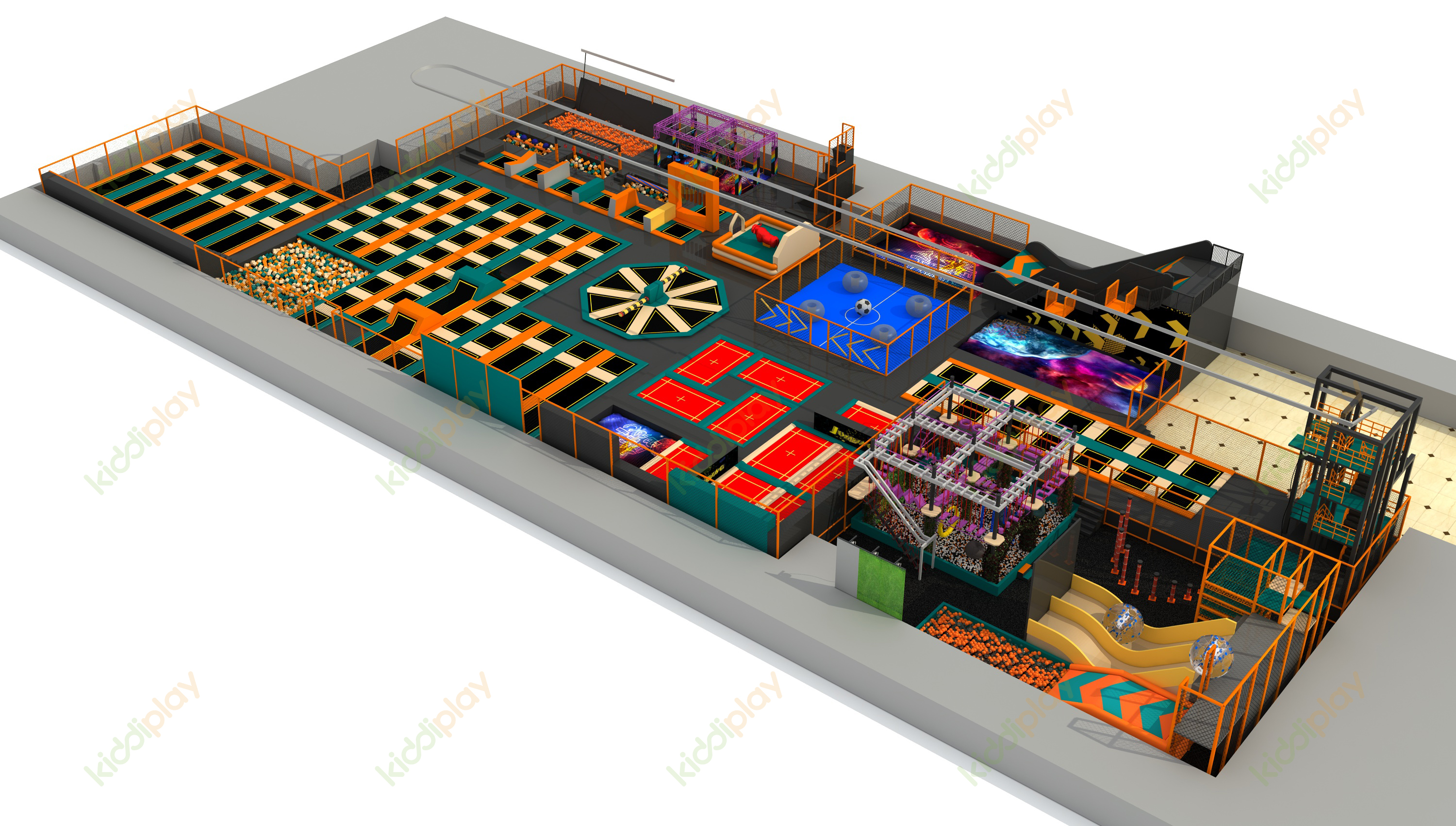 Kiddiplay Commercial Extreme Indoor Trampoline Park