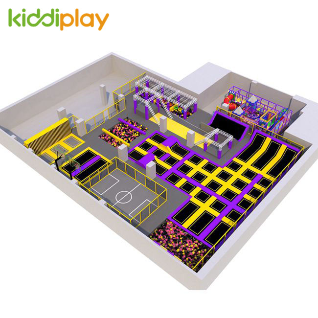 High Quality Custom Color Indoor Playground Commercial Play Zone Amusement Trampoline Park
