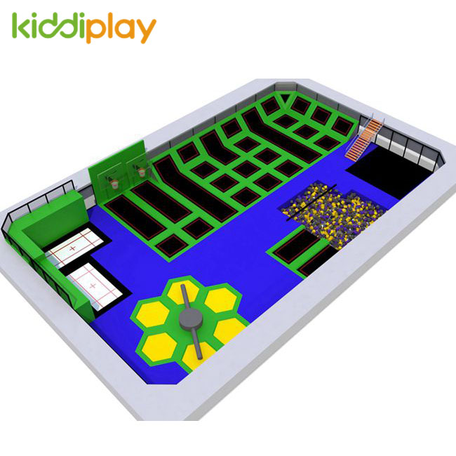 KD11036B Indoor Russian Roulette Foam Pit Basketball Area Free Jumping Trampoline Park Center 