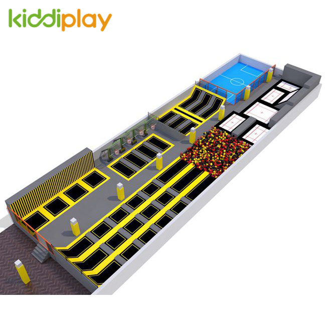 KD11070A Rectangle Indoor Playground Popular Large Trampoline Park