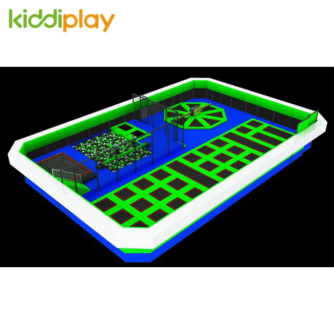 KD11036C Indoor Russian Roulette Foam Pit Basketball Area Free Jumping Trampoline Park Center 