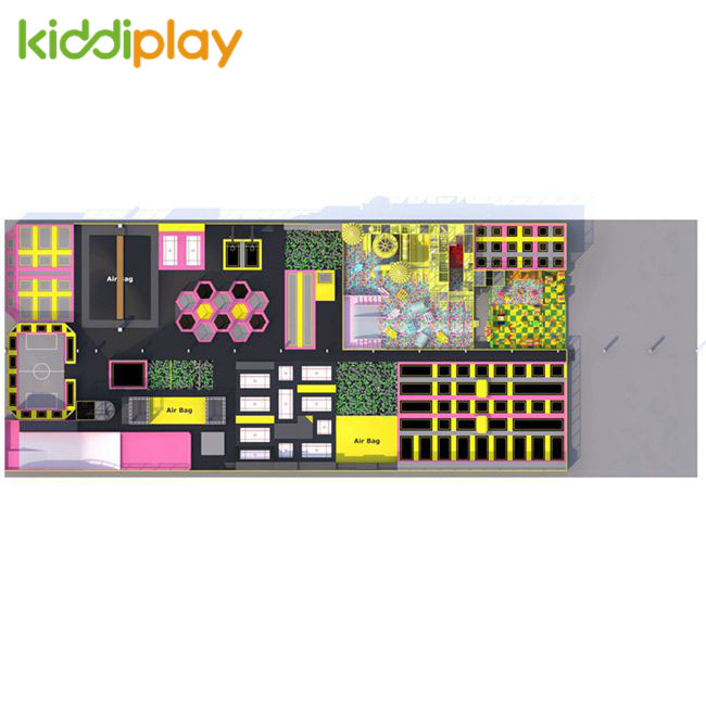 KD11085A The Most Diverse Indoor Playground Trampoline Park Center