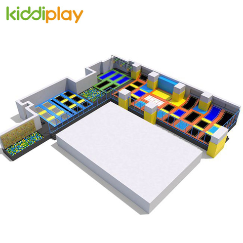 KD11037A Indoor Climbing Wall Foam Pit Basketball Area Free Jumping Trampoline Park Center 