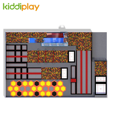 Customized Good Quality Ninja Course Trampoline Park Indoor Trampoline Kids Adult Playground