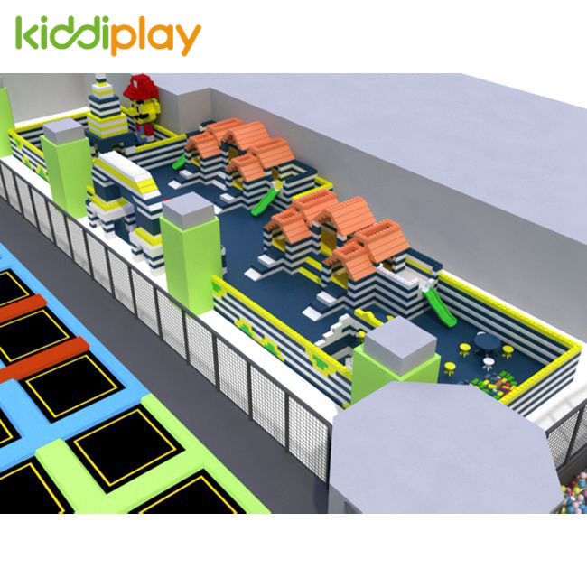 KD11059A large Trampoline Park With building blocks center maze trampoline