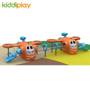 Large Children Game Plastic Airport Slide And Swing