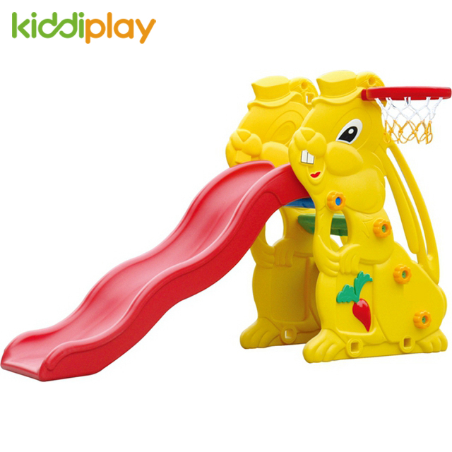 Safe Play Toy Cute Children's Outdoor Plastic Slide And Swing