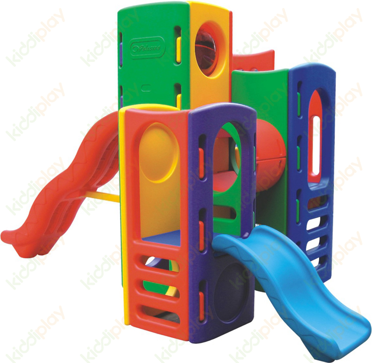 Kindergarten Plastic Slide And Swing Playground Equipment Set for Play Toy 